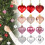 Heart Shaped Christmas Tree Ornaments Gold 24 PCS 2
