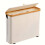 Bamboo Toilet Paper Holder with Lid Gray Fabric Foldable 1