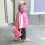Kids Pink Sleeveless Puffer Vest Collared Zip-Up 7