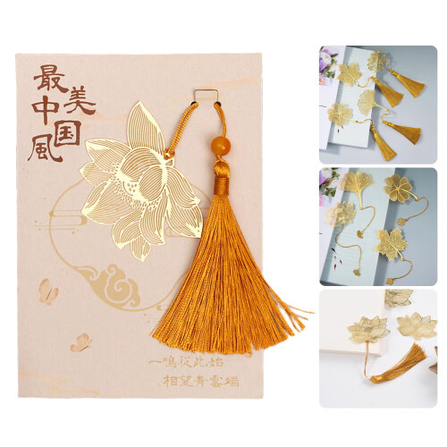 Intricate Carved Metal Bookmarks Maple Artwork Chinese Styles Book Accessory Bookmarks For Study 1