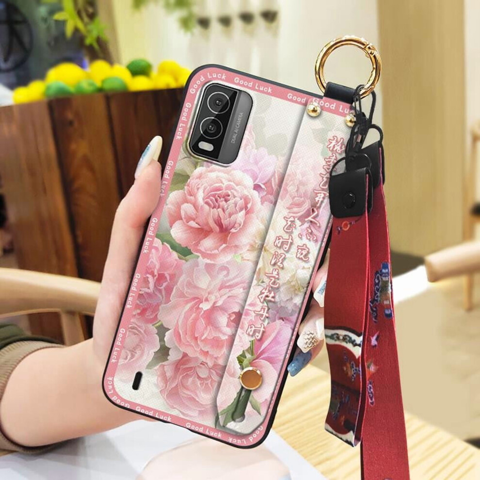 Nokia C210 Phone Case With Kickstand, Wrist Strap & Ring Â Dust-Resistant, Shockproof, Waterproof, Soft Chinese-Style Case For Elderly/Mom 9159796994701