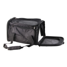 Foldable Pet Travel Carrier Large Breathable Mesh with Edge - Black