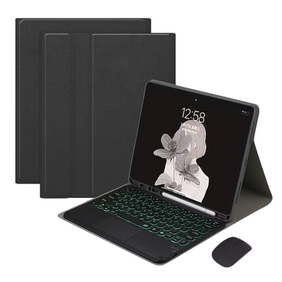 Slim Keyboard Case With Touchpad & Backlight Keys, Compatible With Ipad Pro 12.9" (2015 & 2017), Cloth Texture 9357860233590