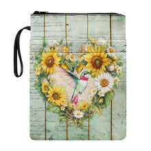 Polyester Fabric Book Cover Gift Sunflower Book Sleeve Protector Pouch Vintage Office Book Lovers Gift, Sunflower