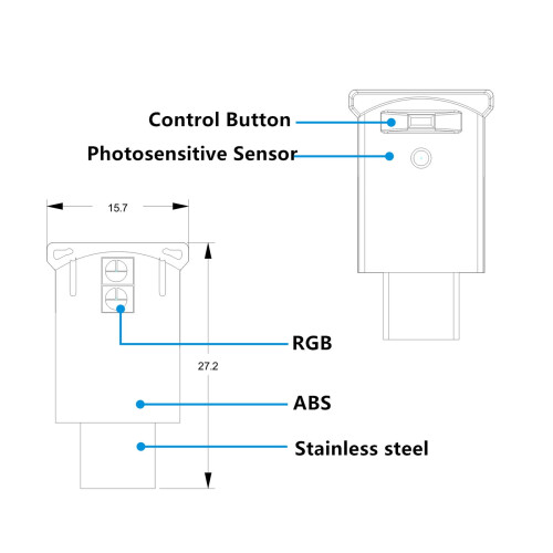 Type C RGB LED Interior Light for Car 2