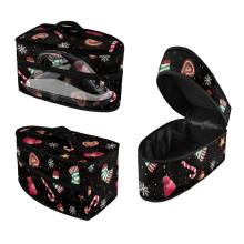 Clothes Iron Storage Case Travel Iron Organizer Lightweight Christmas Stocking Candy Cane Pattern Halloween, Case Only