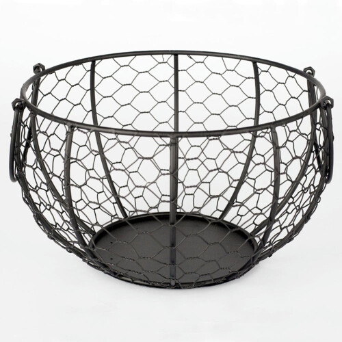 Kitchen Iron Chicken Egg Storage Basket Snack Fruit Holder Collection Container