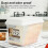 3.4L Airtight Bread Storage Box, BPA-Free, Stackable, Clear, for Kitchen Counter & Fridge – Compatible with Standard Bread Sizes 1