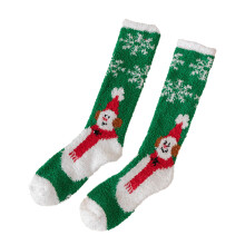Calze a compressione in offerta – Calze termiche a righe in pile di corallo per donna, calze casual calde invernali e natalizie, taglia unica,