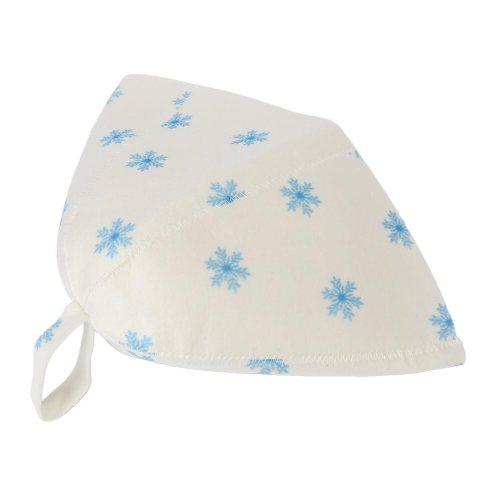 Cute Snowflake Felt Sauna Hat Water Absorption Breathable Universal Size