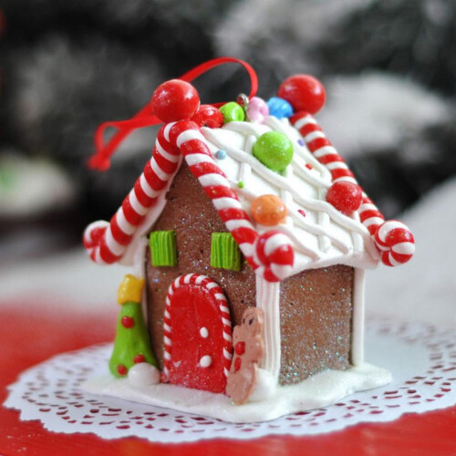 Christmas House Ornament 3D Gingerbread Shape 1 Piece 2