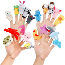 20pcs Pack Family Finger Puppets Cotton Doll Animal Baby Educational Hand Toy