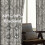 Mizhona Boho Blackout Curtains Brown White Floral 2 pcs 3