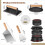 Smash Burger Press BBQ Kit: Cast Iron Round/Rectangular Press, 3-in-1 Patty Maker, Beveled Shovel, 100 Baking Papers 4