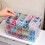 3-layer transparent storage box, stackable storage box, portable craft bead plastic box, jewelry storage box, storage tray 3