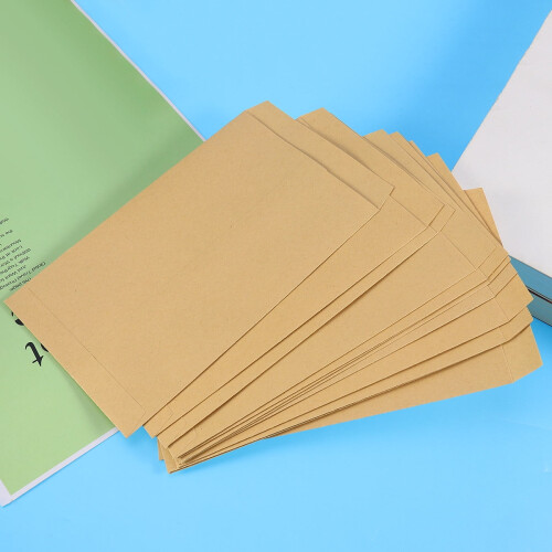 Pacote com 200 envelopes retangulares de papel kraft cáqui para convites e cartas (19 x 11 x 0,1 polegadas).