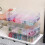 3-layer transparent storage box, stackable storage box, portable craft bead plastic box, jewelry storage box, storage tray 5