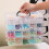 3-layer transparent storage box, stackable storage box, portable craft bead plastic box, jewelry storage box, storage tray 6