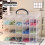 3-layer transparent storage box, stackable storage box, portable craft bead plastic box, jewelry storage box, storage tray 8