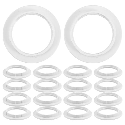 Durable Lamp Shade Ring White Plastic Household Users Home Lighting 20pcs