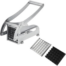 Stainless Steel French Fry Cutter with 2 Blades – Compatible with Potatoes, Carrots & Cucumbers
