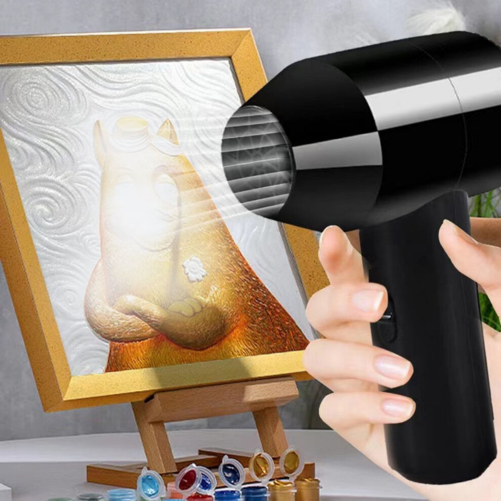 Wireless Quiet Hair Dryer USB Rechargeable Portable Low Noise Gentle Air Travel Friendly for Art Students Craft Drying Styling Tool