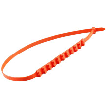 Reusable Orange Snow Tire Chain for Car, Anti-Skid Emergency Winter Driving, Portable Nylon Tire Chain, Fits 6.89–11.61in Wide Tires