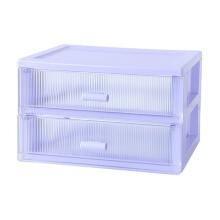 Desktop Drawer Storage Box, Large Capacity, Student Stationery Box, Purple Plastic, Transparent Cover, Handle Design, Desktop Organizer, Storage Box
