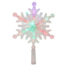 Christmas Tree Topper Lighted with Snowflake Projector, LED Tree Topper for Christmas Tree Decorations