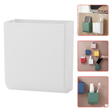 Bizhua Support de rangement mural sans perforation pour téléphone portable, boîte de rangement pour télécommande de téléphone portable,