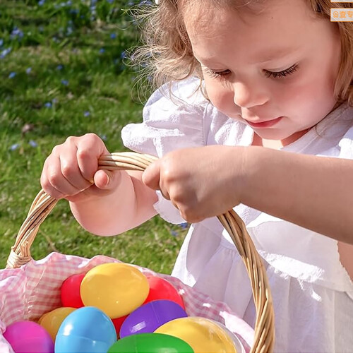 Fillable Easter Eggs Hinged Colorful Bright Plastic Easter Eggs for Easter EggHunt, Suprise Easter Egg, Eggs for Easter EggHunt & Easter Decor 1