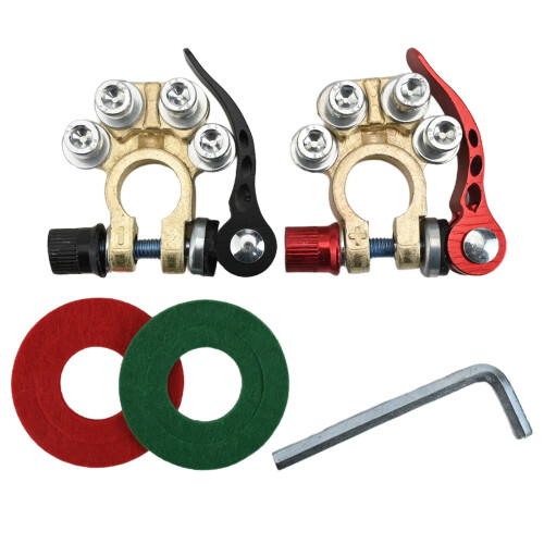 2 Conectores de Terminais de Bateria 12V com Engate Rápido para Caravanas, Carros e Vans 1