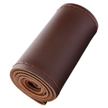 Leather Steering Wheel Cover Hand-sewn Breathable Universal