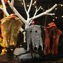 Halloween hanging electronic animation ghost decoration bright chain Halloween decoration outdoor haunted house props courtyard party