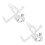 Bicycle Bottle Cage Rack Mount 2 Pcs White 1