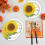 Sunflower Party Tableware Paper Plates Tableware Set Thanksgiving Party Tableware Supplies Tableware Set 5