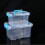 2pcs Large Group Box Plastic Storage Box Transparent Multifunctional Storage Box, suitable for desk, clothing, document storage 4