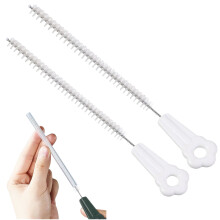 Lot de 2 brosses de nettoyage pour pailles, manche en plastique réutilisable, compatibles avec les pailles et les pipes en verre