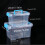 2pcs Large Group Box Plastic Storage Box Transparent Multifunctional Storage Box, suitable for desk, clothing, document storage 6