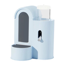 2-in-1 Food & Water Dispenser for Small Animals, Leak-Proof, Detachable, Washable, Blue, 2.6oz – Compatible with Rabbit/Guinea Pig Cages