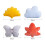 Cloud-Shaped Blue Plush Pillow 16x16 Inch 5