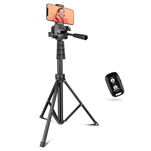 Phone Tripod Stand 67 inch with Remote and Holder 1