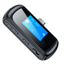 Bluetooth 5.0 Transmitter Receiver Dual Connection Receiver with LCD Display for compatible with Nintendo Switch PS4 PC Laptop TV