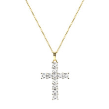 Cross Pendant Necklace for Women Copper Inlaid Zircon Cross Necklace for Women Jewelry Valentines Day