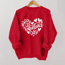 Sweat-shirt à manches longues pour femme avec motif cœur