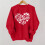 Sudadera de manga larga con estampado de corazón para mujer 1