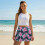 Γυναικεία αθλητικά παντελόνια Pink Hibiscus με τσέπες – Αεριζόμενες φούστες τένις, 5