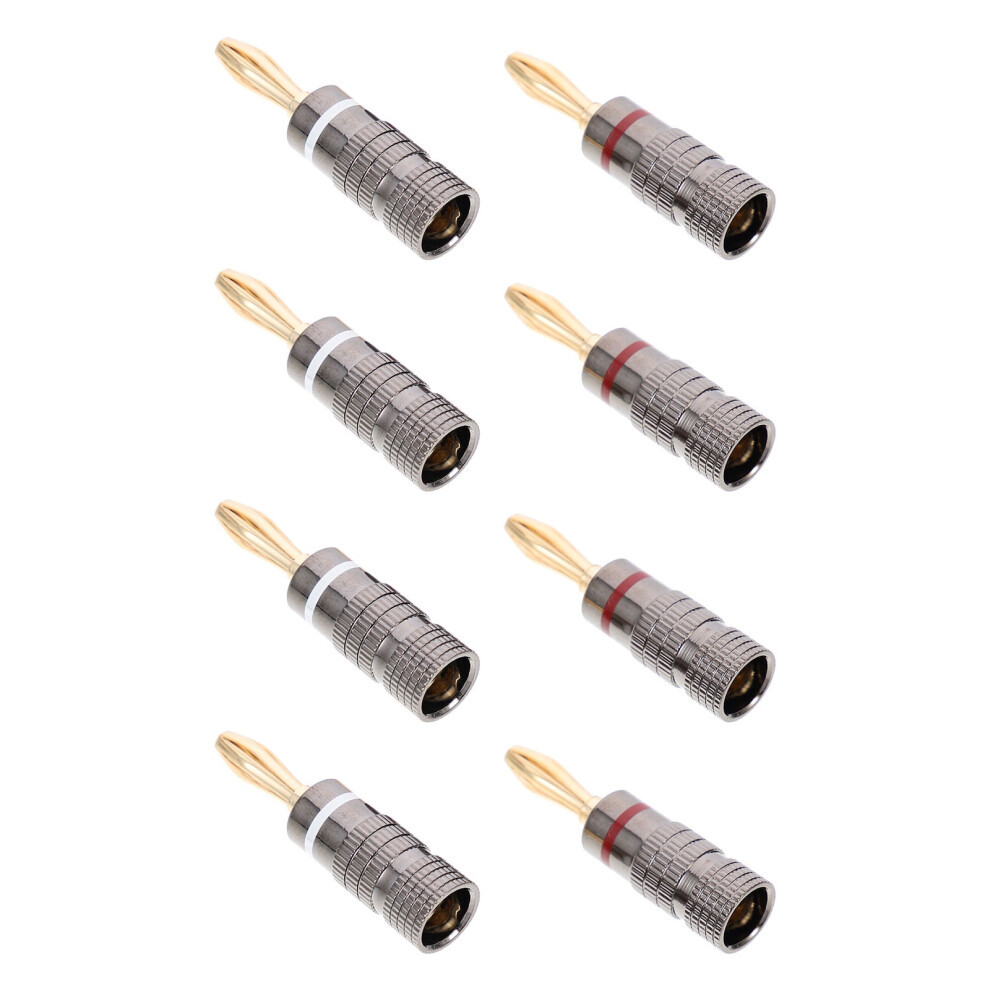 10Pcs High Fidelity Banana Plug Audio Connectors Assorted Colors For Speaker 9170372333776