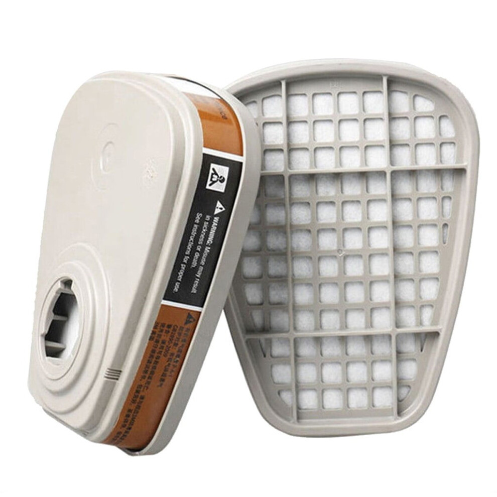 3M 6001Cn Gas Mask Cartridge Filter (2Pcs), Compatible With 7502/6200/6800 Respirators, Organic Vapor Protection 9130661129466