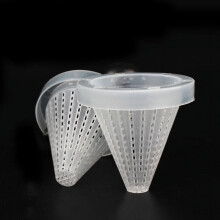 Fish Tank Aquarium Red Worm Feeder Cone Feeding Food Cup Mug